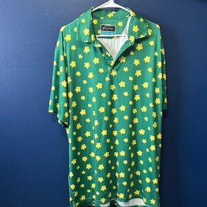 Green and Yellow Floral Men's Shirt